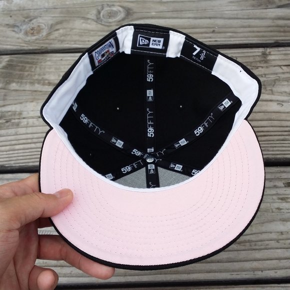 New Era San Francisco Giants 1901 All Star Game Patch Black Pink Fitted Hat Cap - Picture 6 of 6